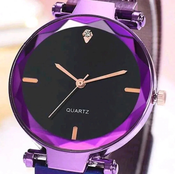 NWT..FASHION QRTZ WATCH..MARBLE PURPLE..HYPOALLERGENIC ..we bundle. enjoy - Picture 1 of 4